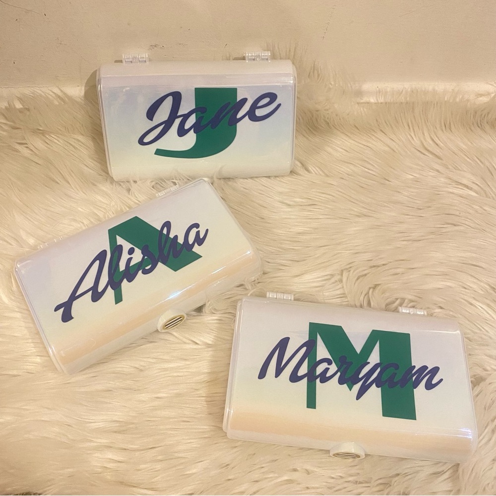 Personalized Makeup train case with name